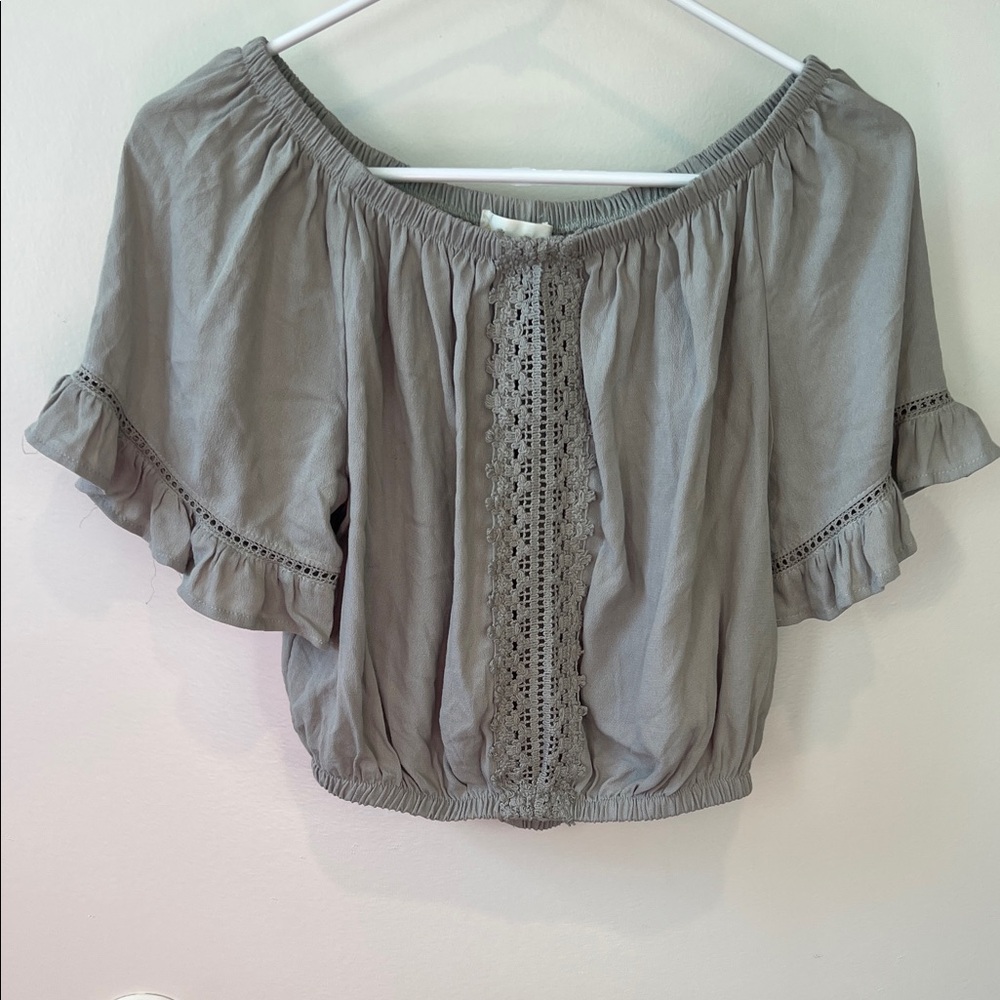 Ocean Drive Light Green Ruffle Blouse